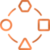 Ícone de símbolos geométricos ligados